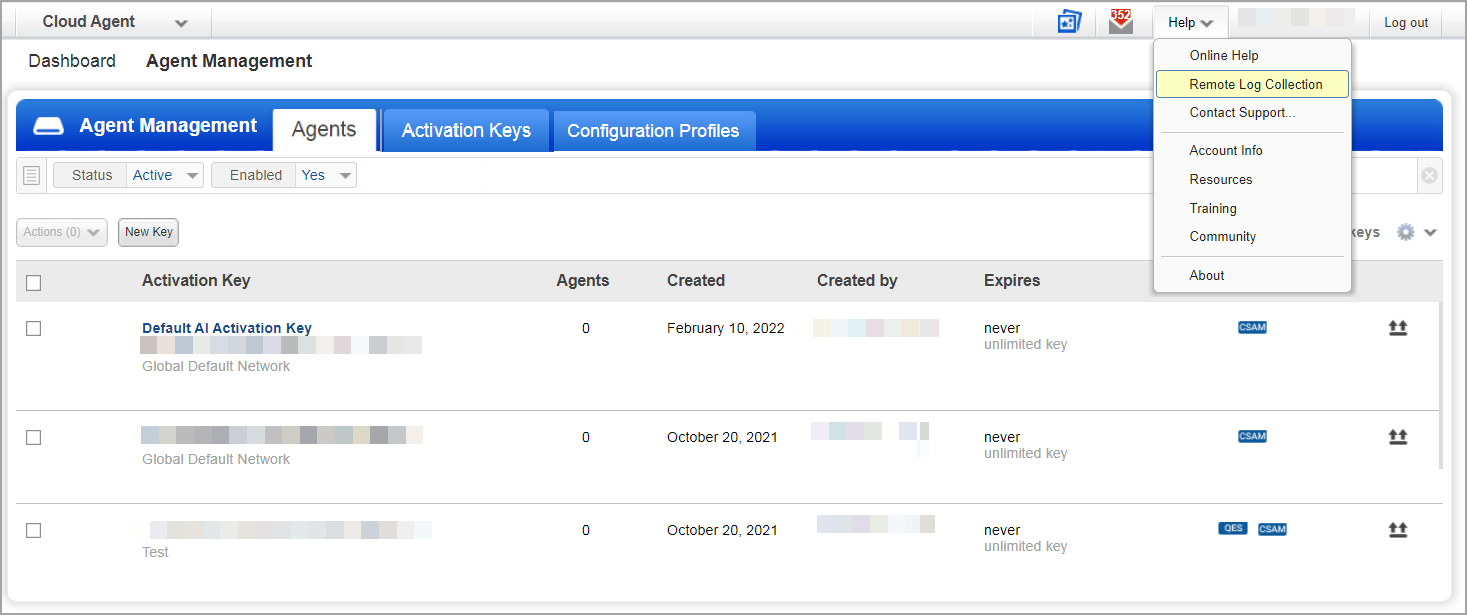 remote log collection feature